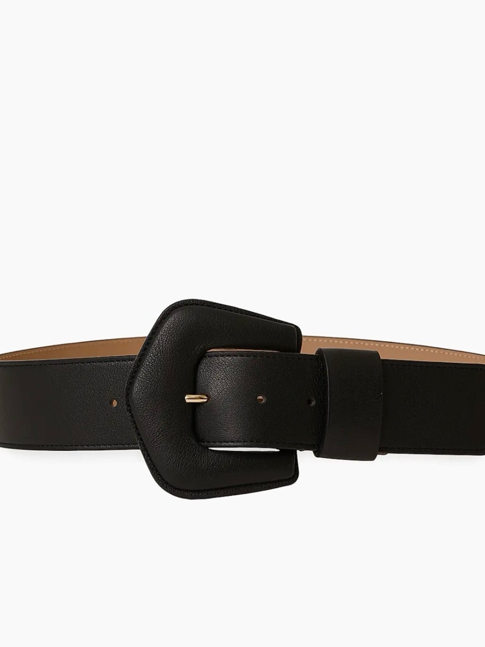 B-Low the Belt Black Wide Padded Buckle Belt